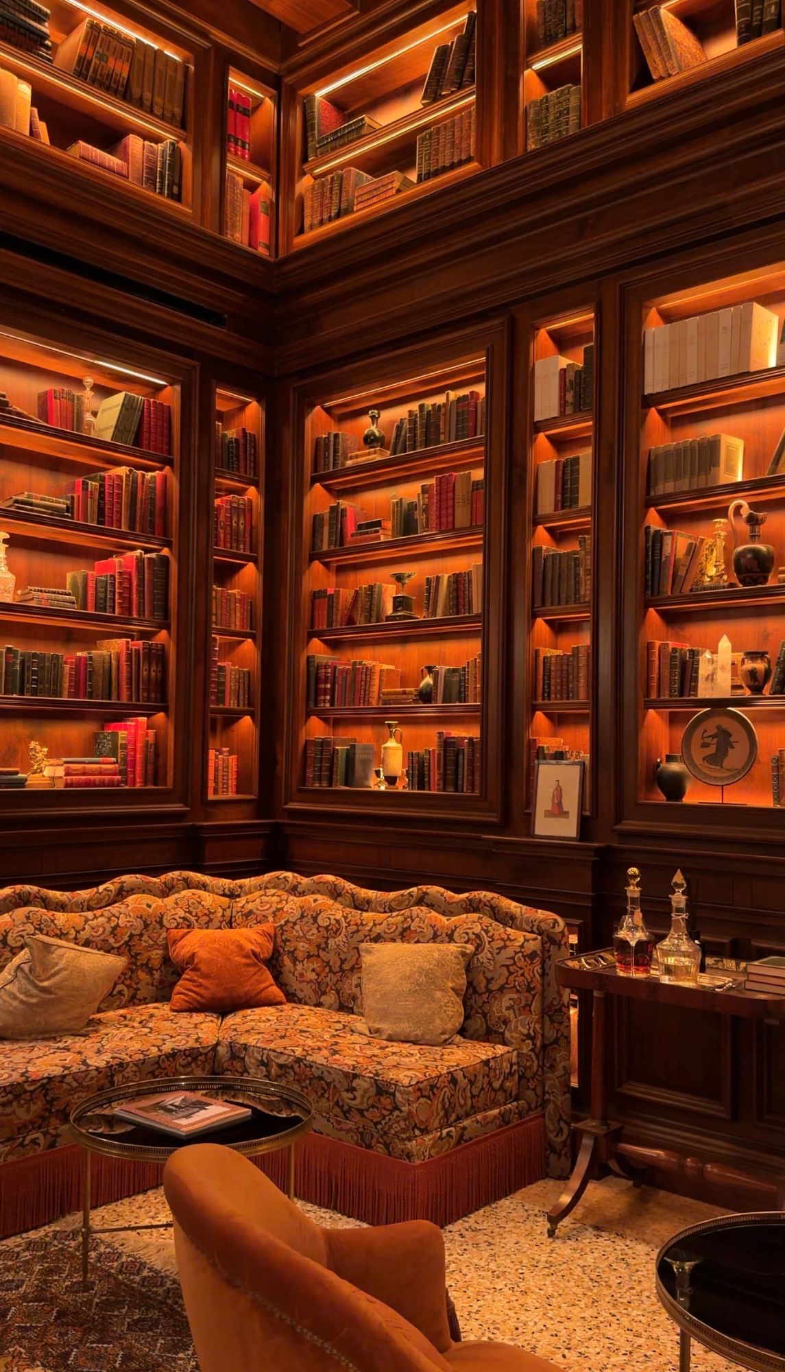 The library at Airelles Palladio, Venice
