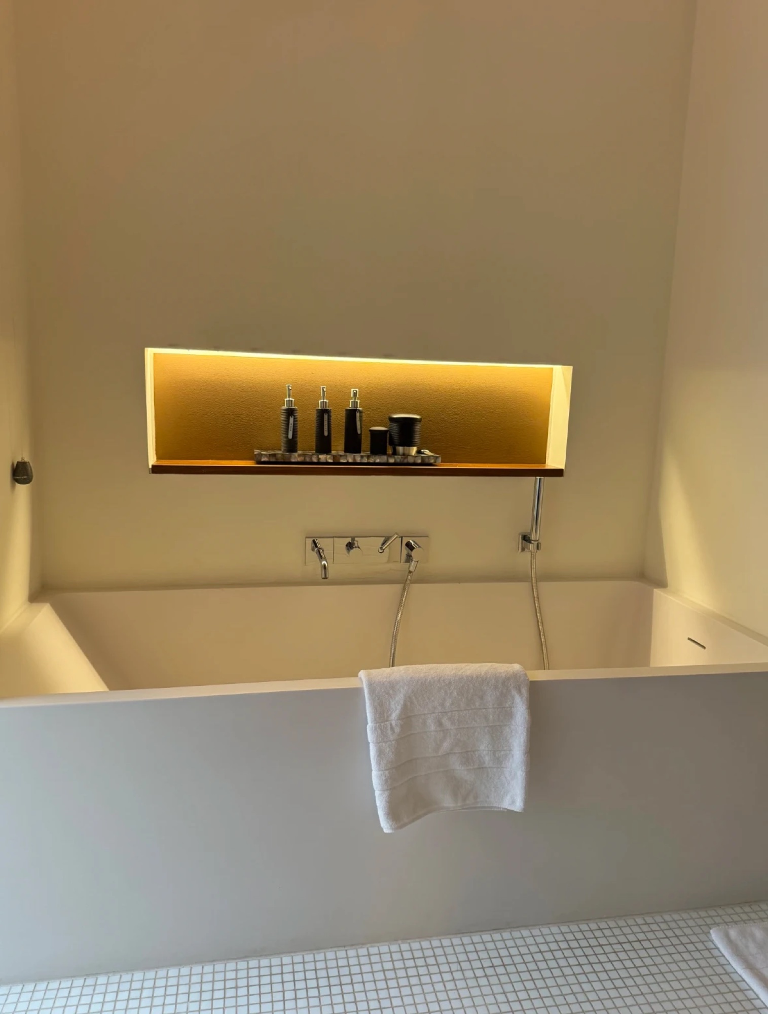 A deep soaking tub at Aman Venice