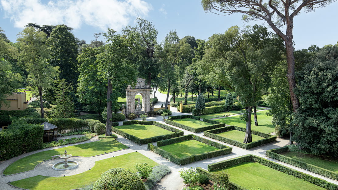 The Giardino della Gherardesca from above
