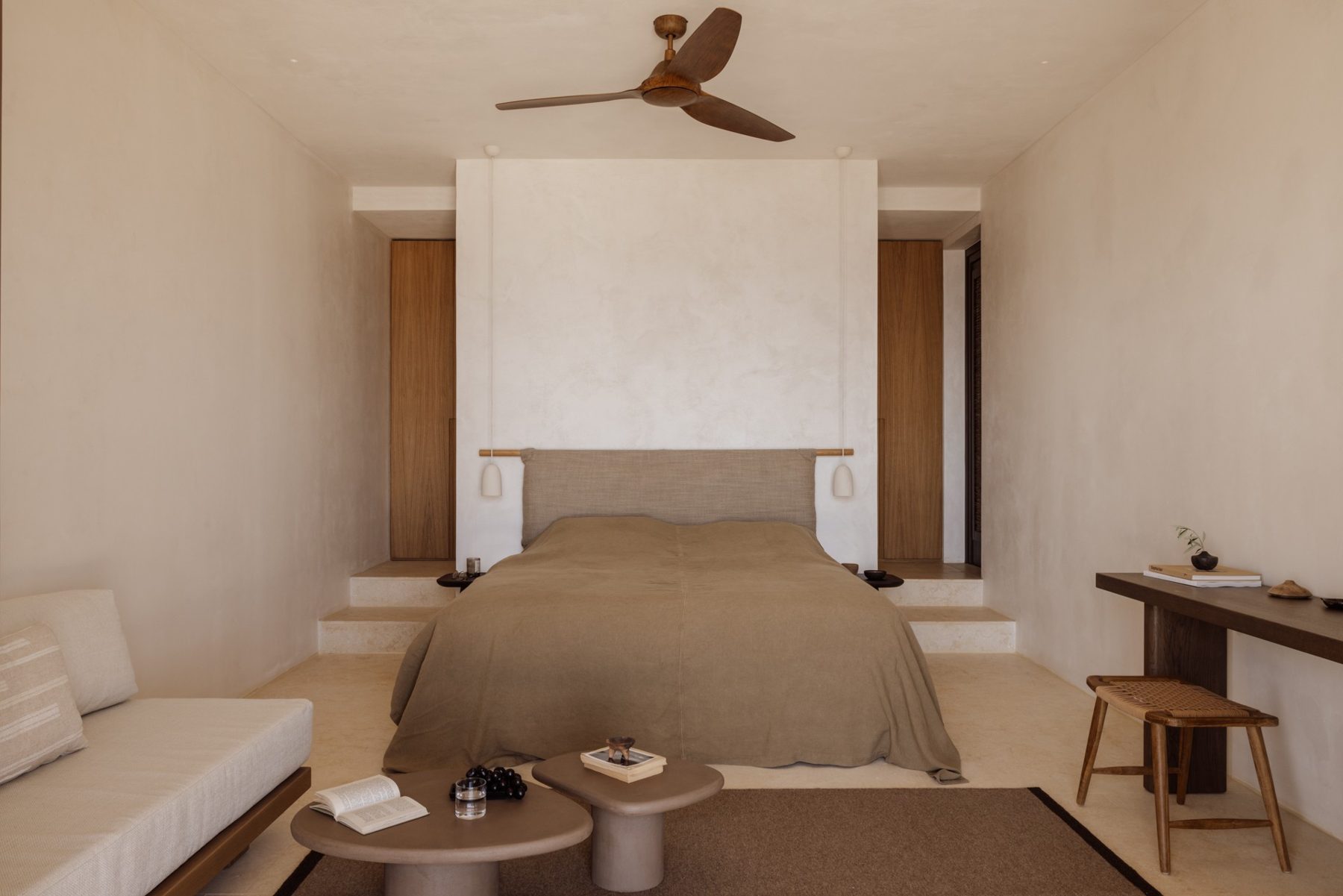 A king bedroom in the Three-Bedroom Villa at Gundari