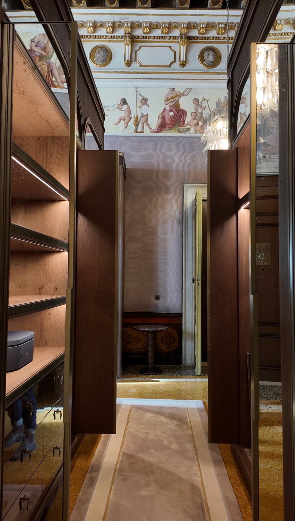 A suite dressing room at Orient Express Venice