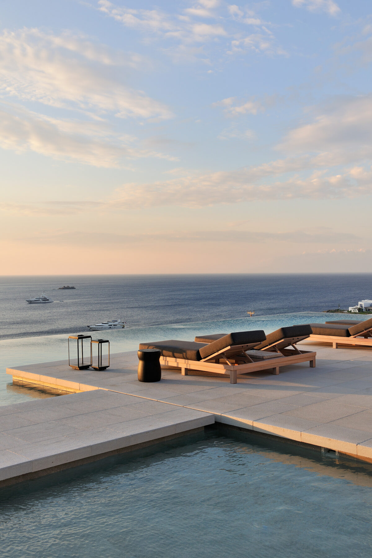 A beach club day on the Mykonos coast