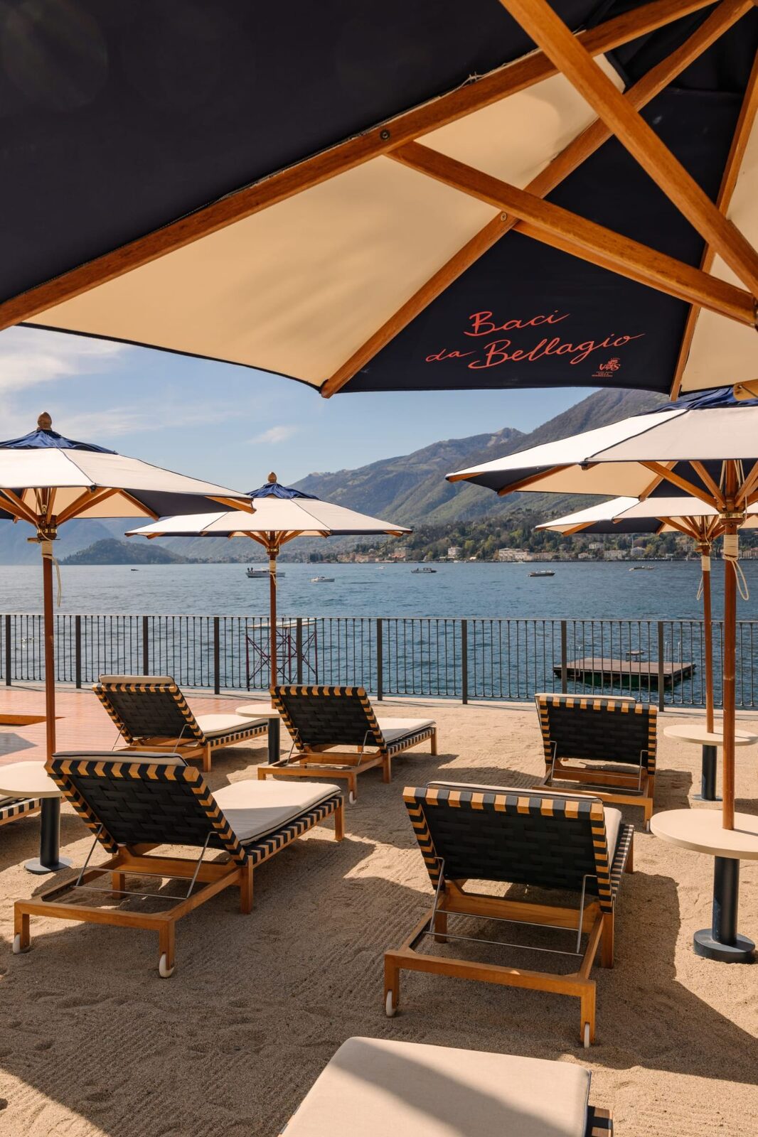 Villa Serbelloni’s beach and floating pier